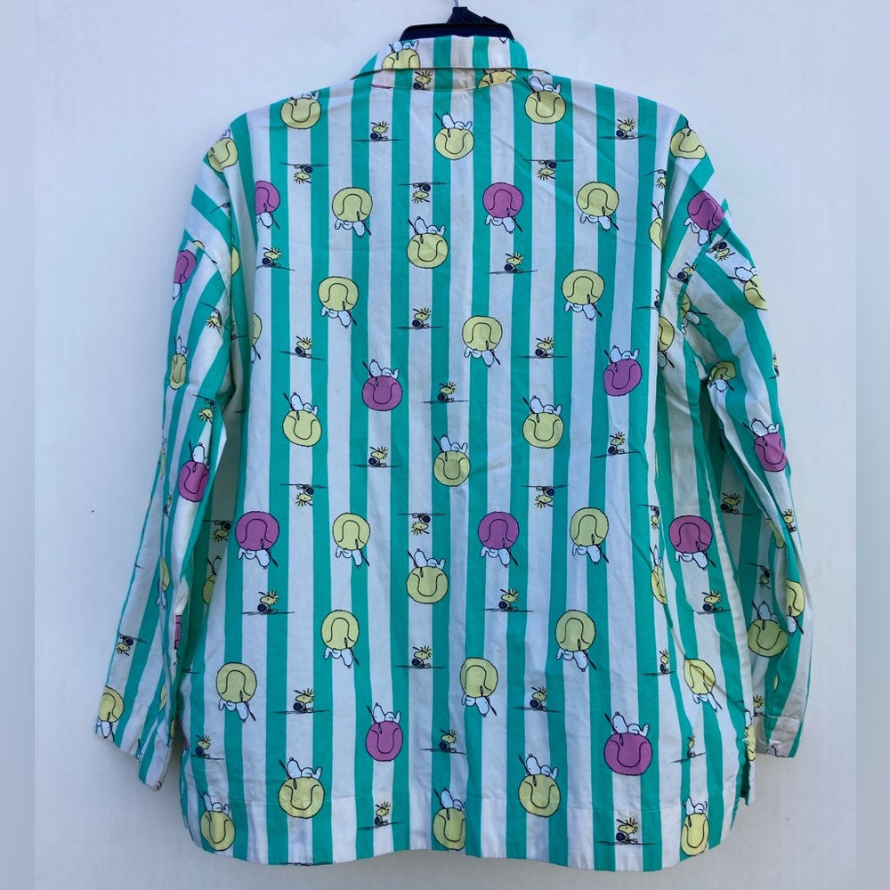 Hanna Anderson Women’s Peanuts Poplin Pajama Set Top & Shorts Size Small - Picture 3 of 16